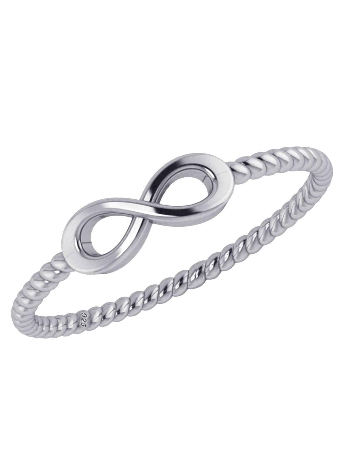 Anel De Prata 925 Infinito Feminino