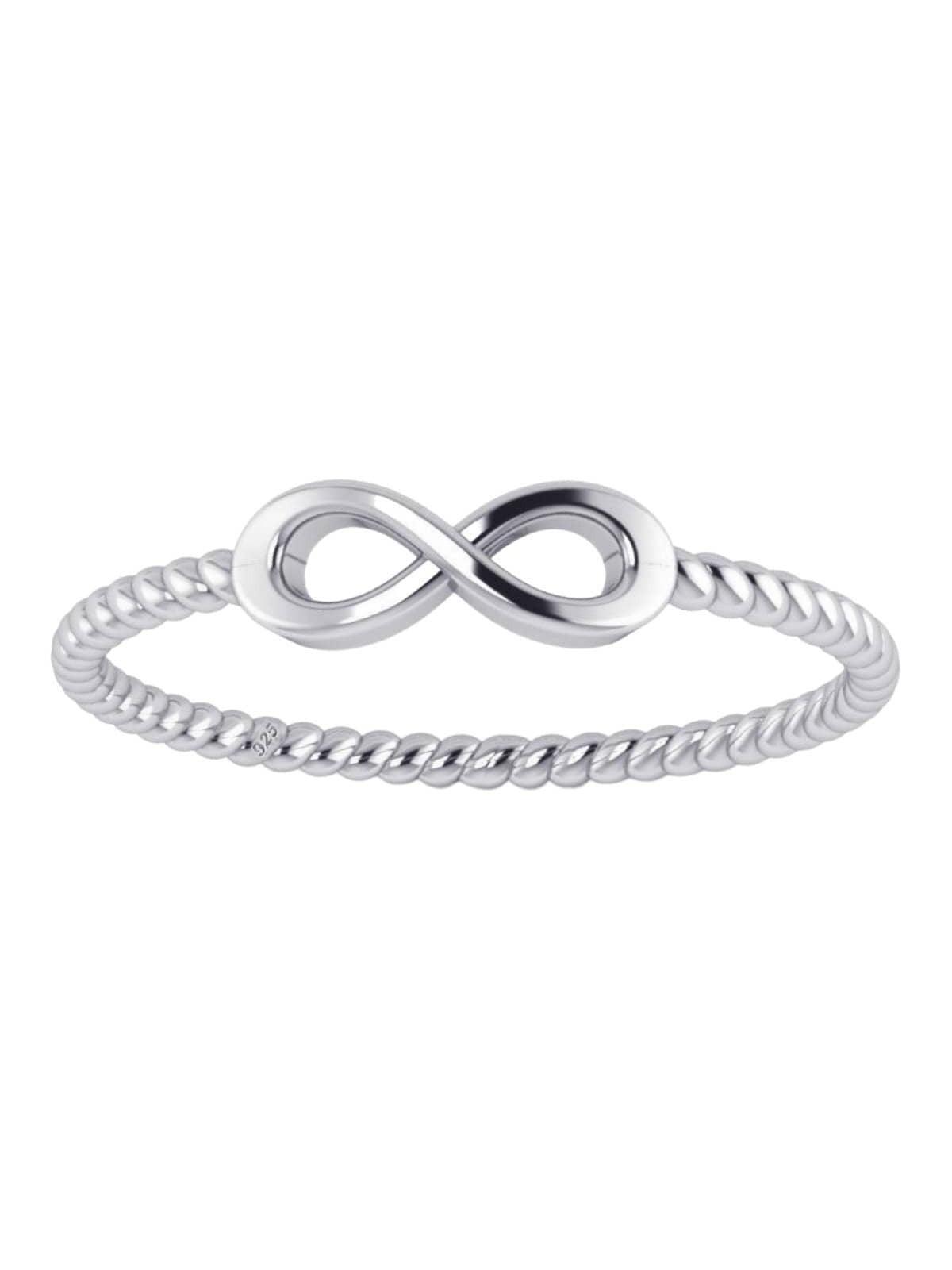 Anel De Prata 925 Infinito Feminino
