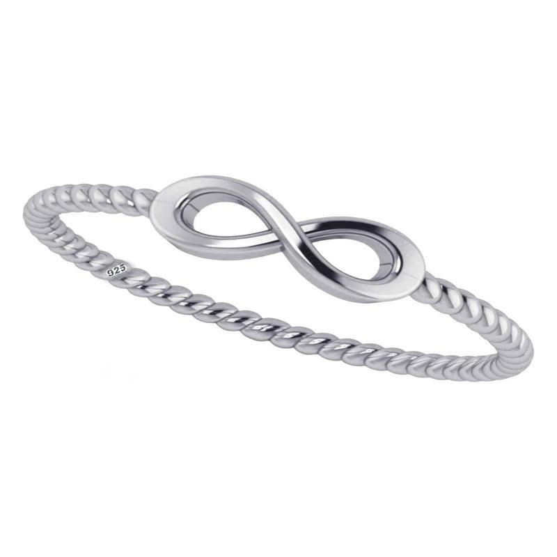 Anel De Prata 925 Infinito Feminino