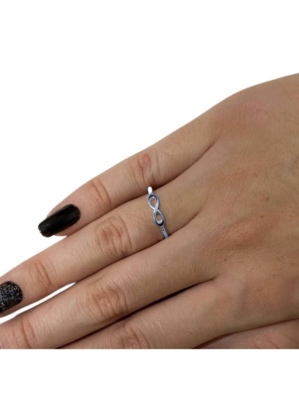 Anel De Prata 925 Infinito Feminino