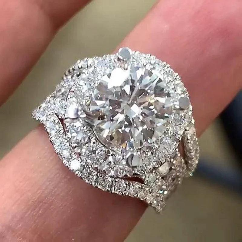 Anel de Luxo com Zircônia Cúbica - Heraki Joias