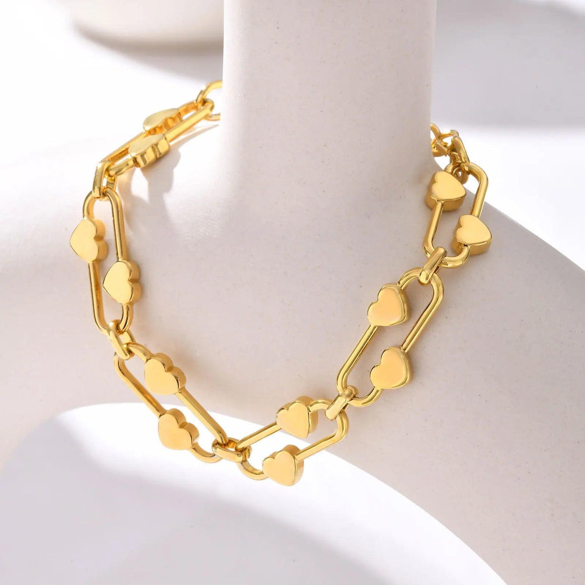 Pulseira Feminina Delicada de Coração em Aço Inoxidável - Heraki Joias