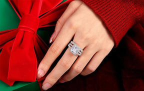 Anel de Noivado Vintage em Prata 925 com Zircão 4ct - Heraki Joias