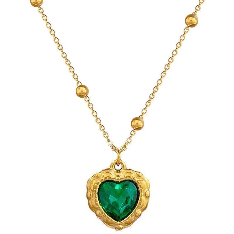 Colar Coração Feminino Zircão - Heraki Joias