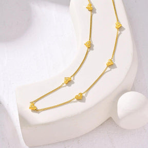 Colar de Coração Feminino em Zircão Dourado - Heraki Joias